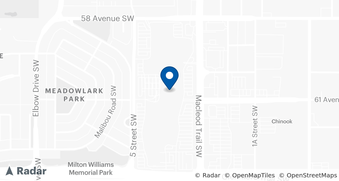 Map of Dairy Queen Location:: Chinook Centre, Calgary, AB, T2H 0K9